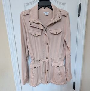Bar III Women's Light Blush Utility/Safari Jacket